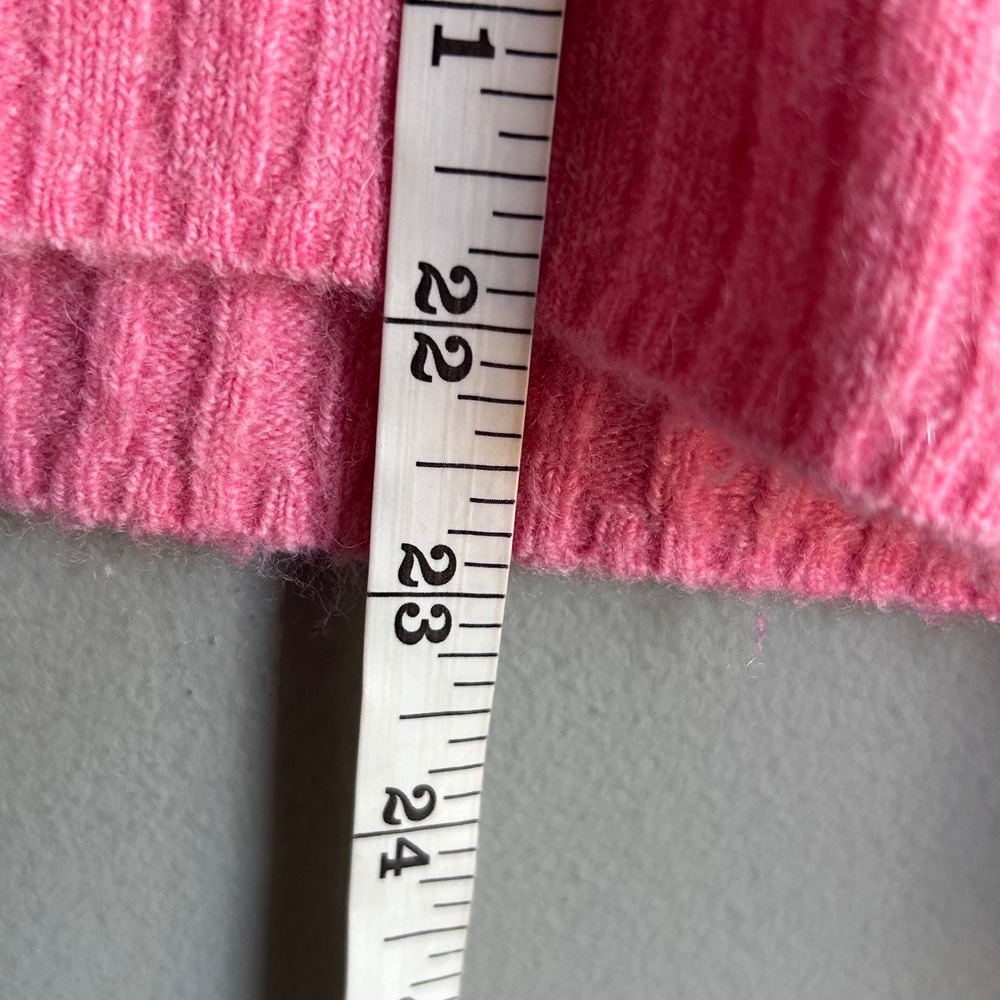 J.Crew Pink Ribbed Mock Neck Sweater Merino Alpaca Blend Small Pullover - Picture 5 of 8